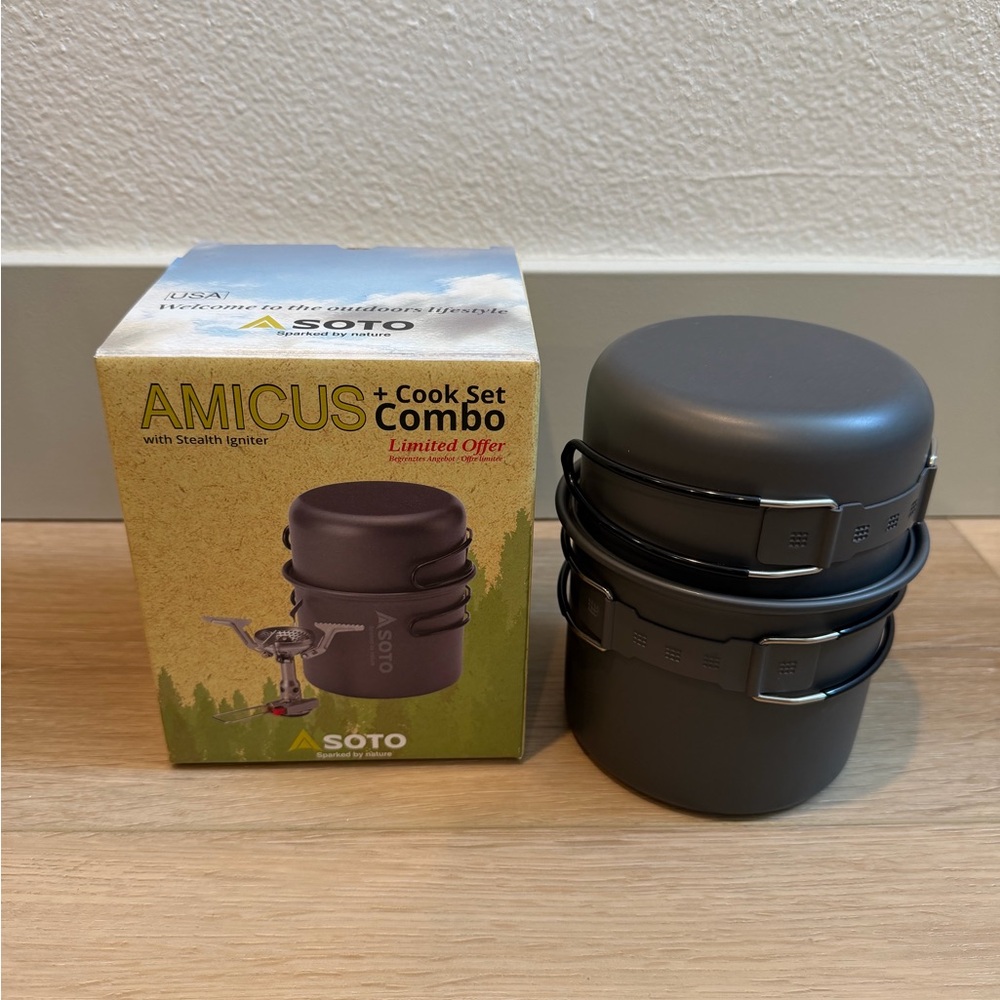 SOTO Cook Set/Aluminum Backpacking Pots and (Stove/Ignitor Not Included)